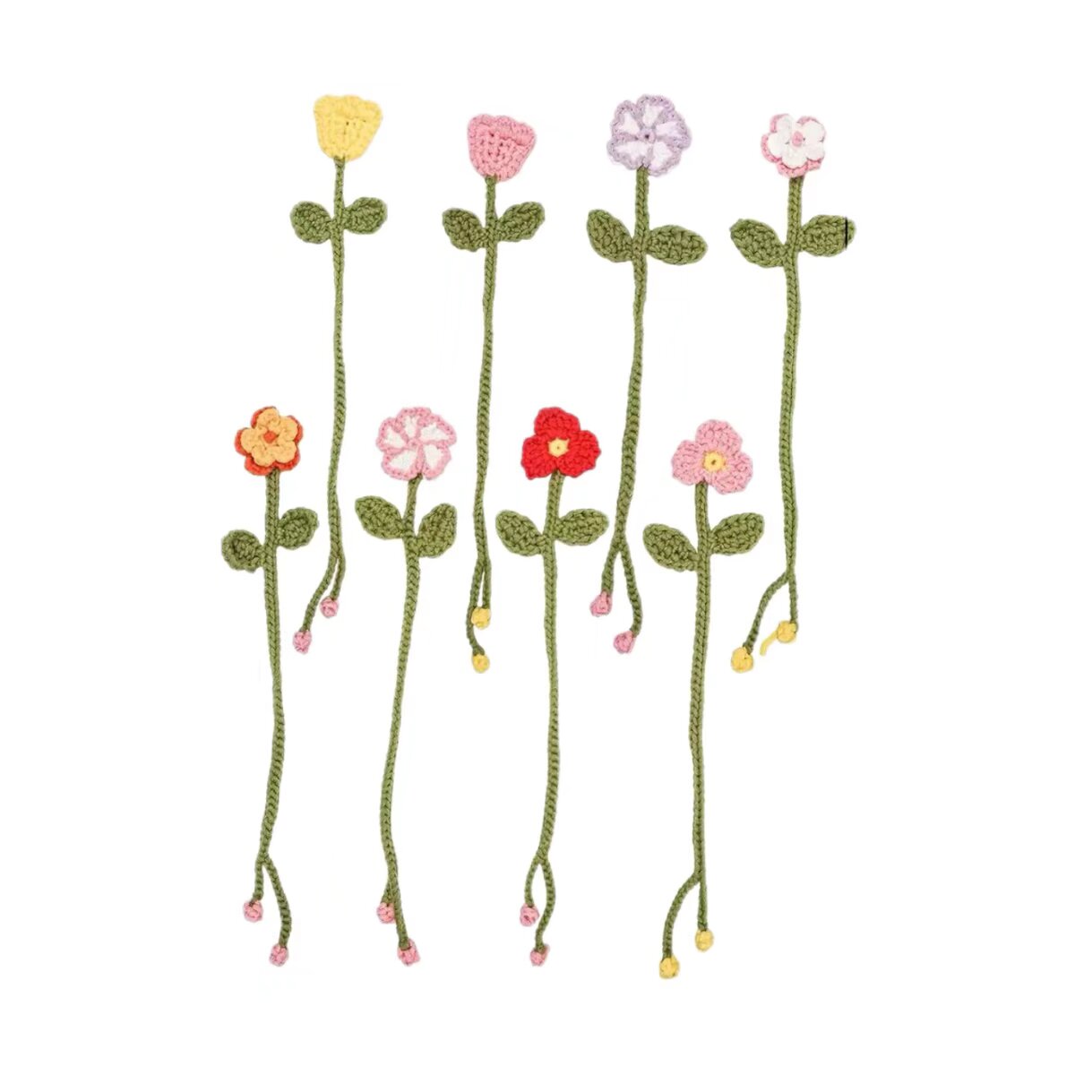 Crochet Flower Bookmark Kit Handmade Gift Set