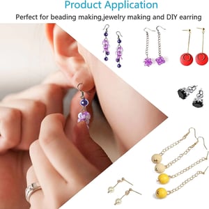 Wholesale Sell 24 Grids Gold and Silver Earring Making Accessories Set