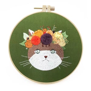Factory Direct Selling 3D Embroidery Cat Set DIY Fabric Material Kits