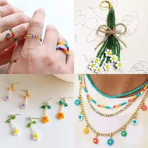 Wholesale DIY Jewelry Kits 2mm Glass Seed Beads 7*4mm Letter Beads Set