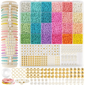 Factory Direct Selling 24 Grids Rainbow Color 2mm Glass Beads Kits