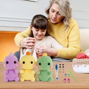 Factory Direct Selling Crochet Dinosaur Pendant Set DIY Knitting Kits