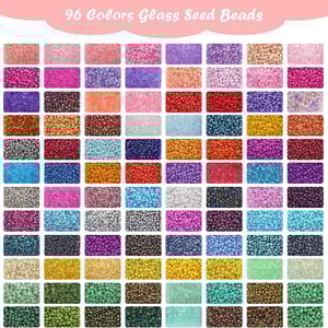 Sale at Wholesale Price 24 Color Glass Seed Beads Jewelry Making Kits