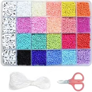 Wholesale DIY Jewelry Kits 2mm Glass Seed Beads 7*4mm Letter Beads Set