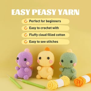 Factory Direct Selling Crochet Dinosaur Pendant Set DIY Knitting Kits