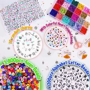 Wholesale Sell 24 Color Glass Seed Bead and 24 Grids Letter Beads Kits