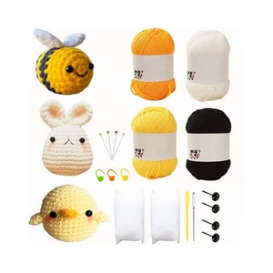 Wholesale Crochet Bee Chick Rabbit Kits DIY Knitting Animal Doll Set