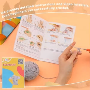 Factory Direct Selling Elephant Crochet Set DIY Yarn Knitting Doll Kit