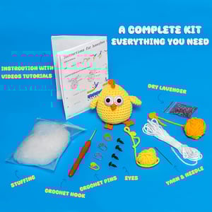 Hot Selling Product Crochet Chick Doll Set DIY Yarn Woven Pendant Kits