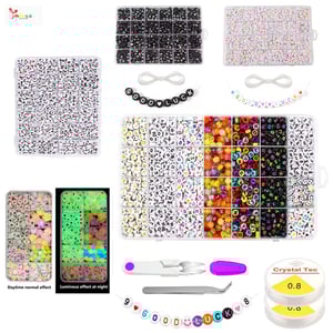 Acrylic Round Flat Alphabet Spacer Beads Factory Sell