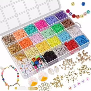 Factory Wholesale 24 Grids Colorful 6mm Polymer Clay Spacer Beads Kits