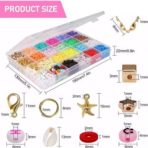 Factory Wholesale 24 Grids Colorful 6mm Polymer Clay Spacer Beads Kits