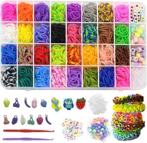 Wholesale 2024 Hot Sell Colored Rubber Bands Kits DIY Knit Jewelry Set