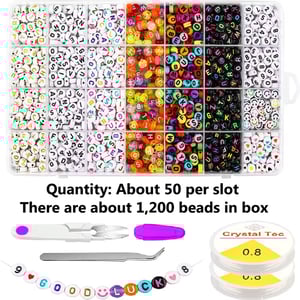 Acrylic Round Flat Alphabet Spacer Beads Factory Sell
