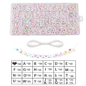 Acrylic Round Flat Alphabet Spacer Beads Factory Sell