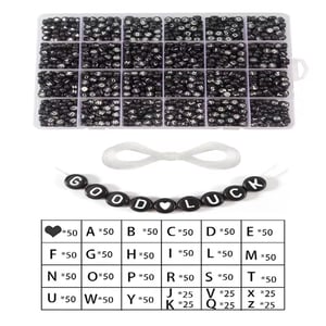 Acrylic Round Flat Alphabet Spacer Beads Factory Sell