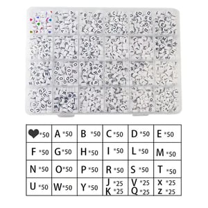 Acrylic Round Flat Alphabet Spacer Beads Factory Sell