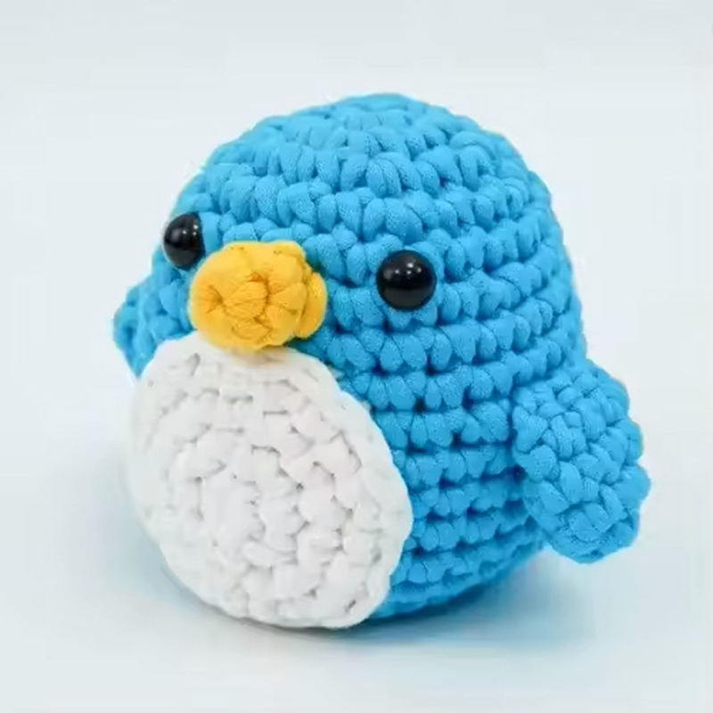 2024 Hot Sell Crochet Penguin Doll Kits DIY Knit Cartoon Animal Pendan