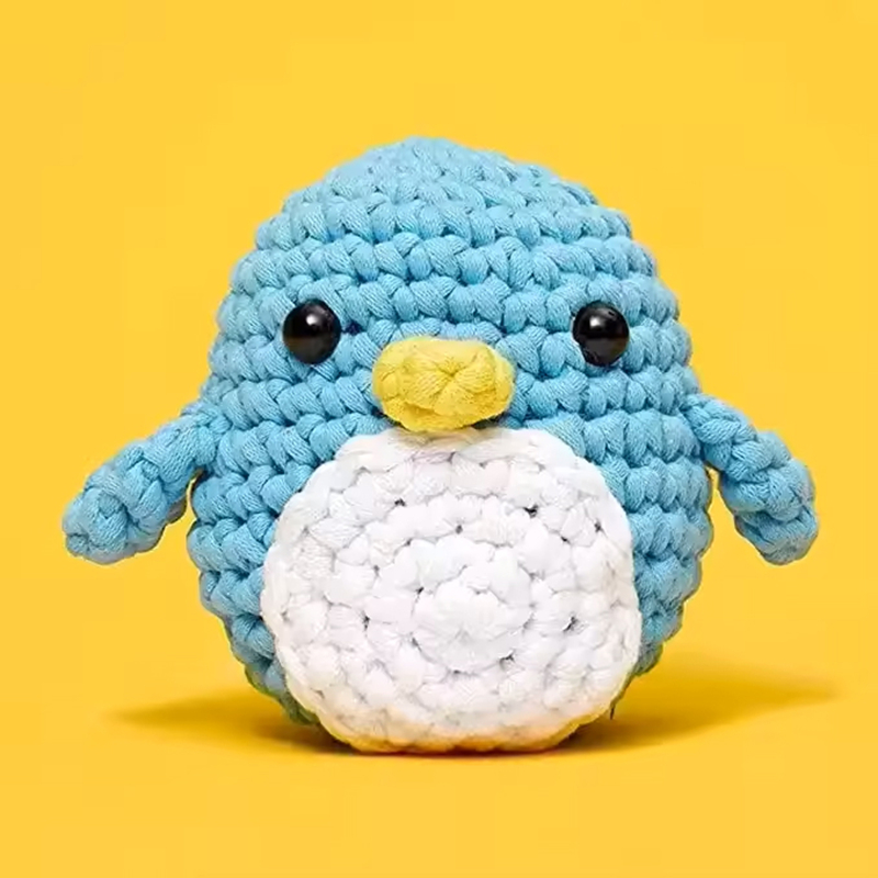 2024 Hot Sell Crochet Penguin Doll Kits DIY Knit Cartoon Animal Pendan