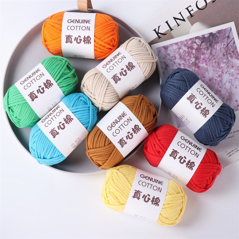 50g/roll 68% Cotton 32% Nylon Yarn Chunky Hollow Yarn DIY Crochet Yarn