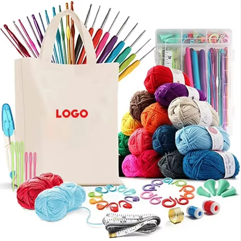 Crochet Supplies With Hook Yarn Knit Needles Sewing Tool Material Sets