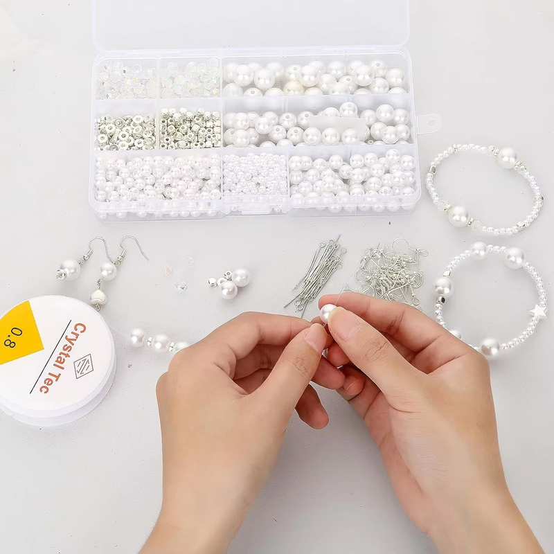 Wholesale Sell 980pcs Acrylic Pearl Beads Jewelry Making Kits