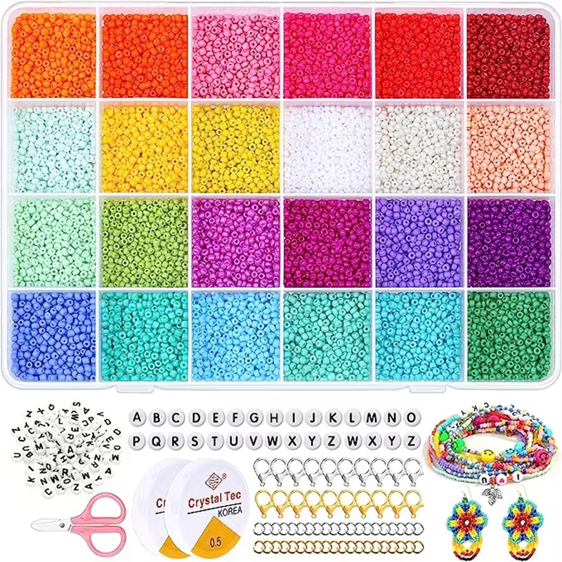 2mm Glass Seed Bead DIY Jewelry Making Kit