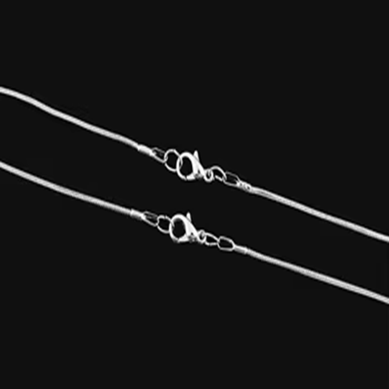 925 Silver Brightening Shining Link Snake Chain Lobster Clasp Necklace