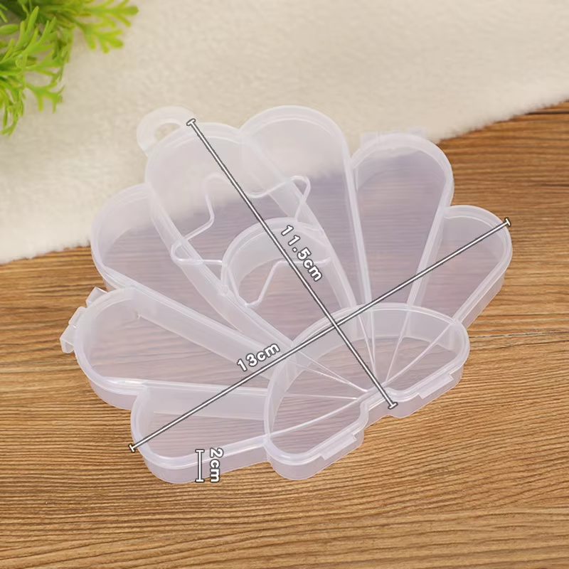 Plastic PP Box Beads Storage Container Box Special Shaped Clear Box