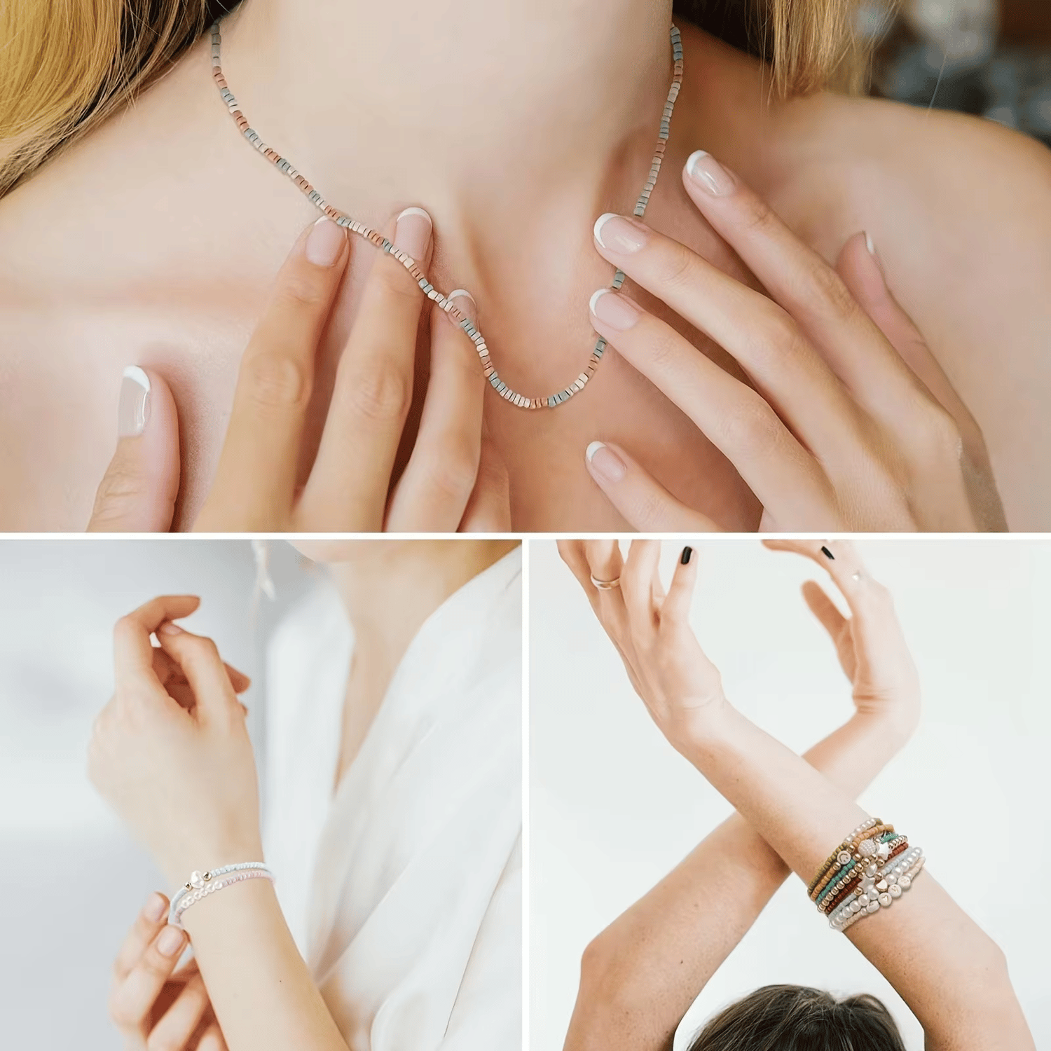 Sale at Wholesale Price Rainbow Color 2mm Glass Beads DIY Jewelry Set