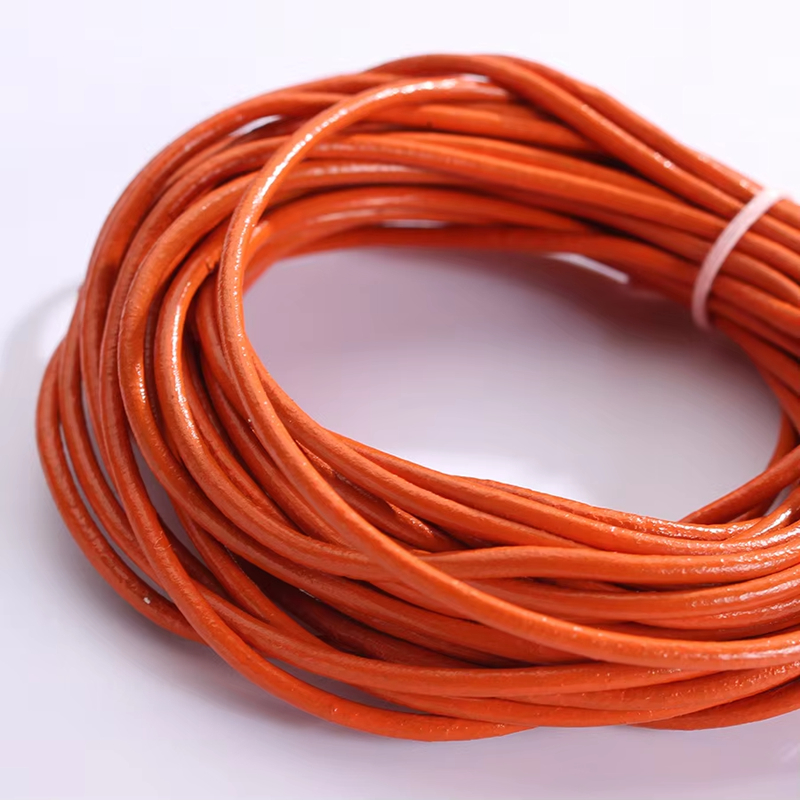 Round leather Cord 2 mm Real Leather Cord Braiding String