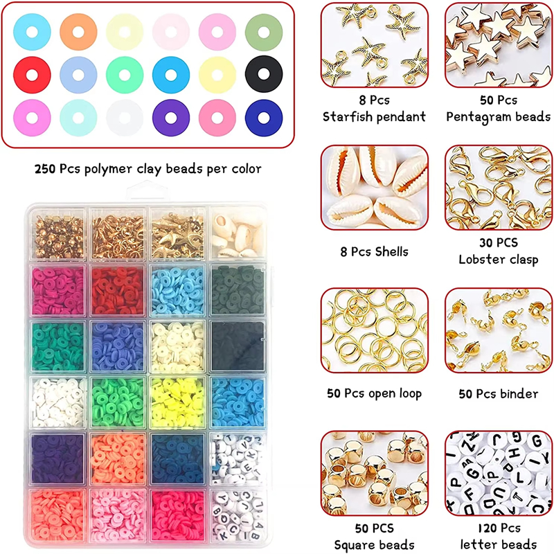 Heishi Clay Bead Bracelet Kit