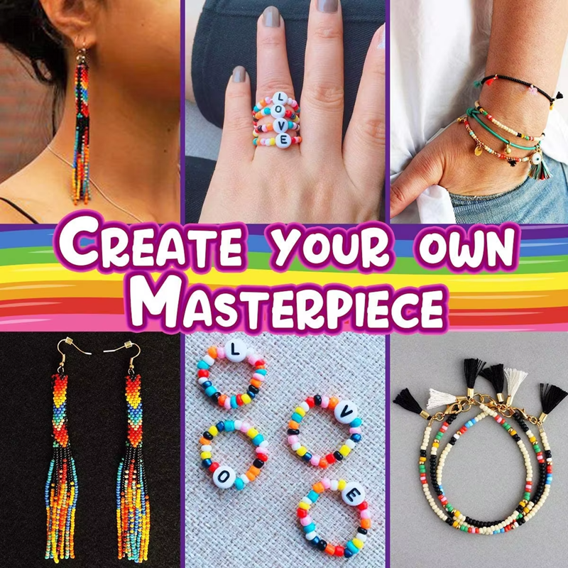 Factory Direct Selling 4mm Glass Seed Beads and Letter Beads Kits
