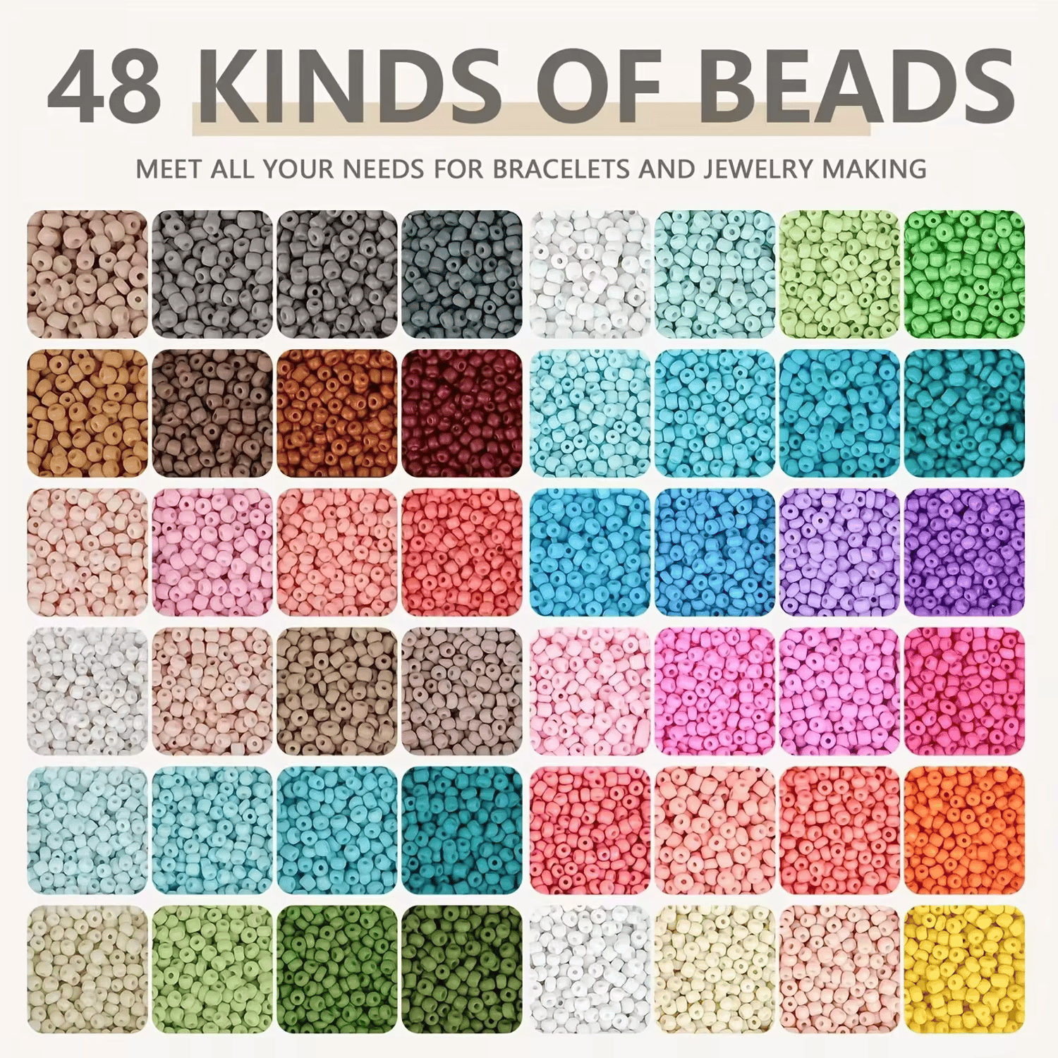 Sale at Wholesale Price Rainbow Color 2mm Glass Beads DIY Jewelry Set
