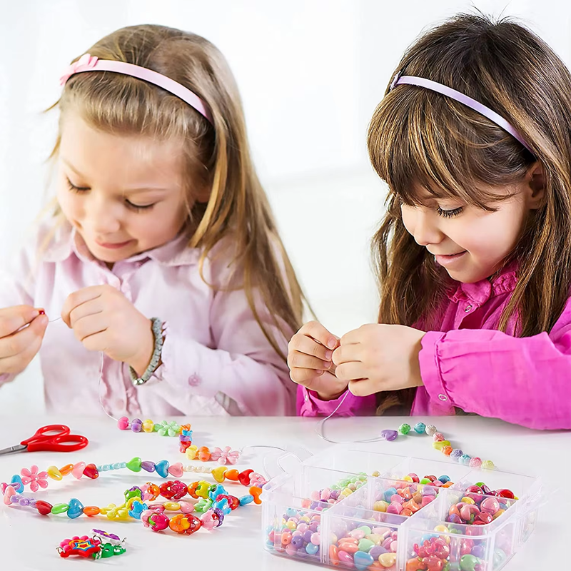 Colorful beads for kids craft jewelry making bead kit for bracelet making toys