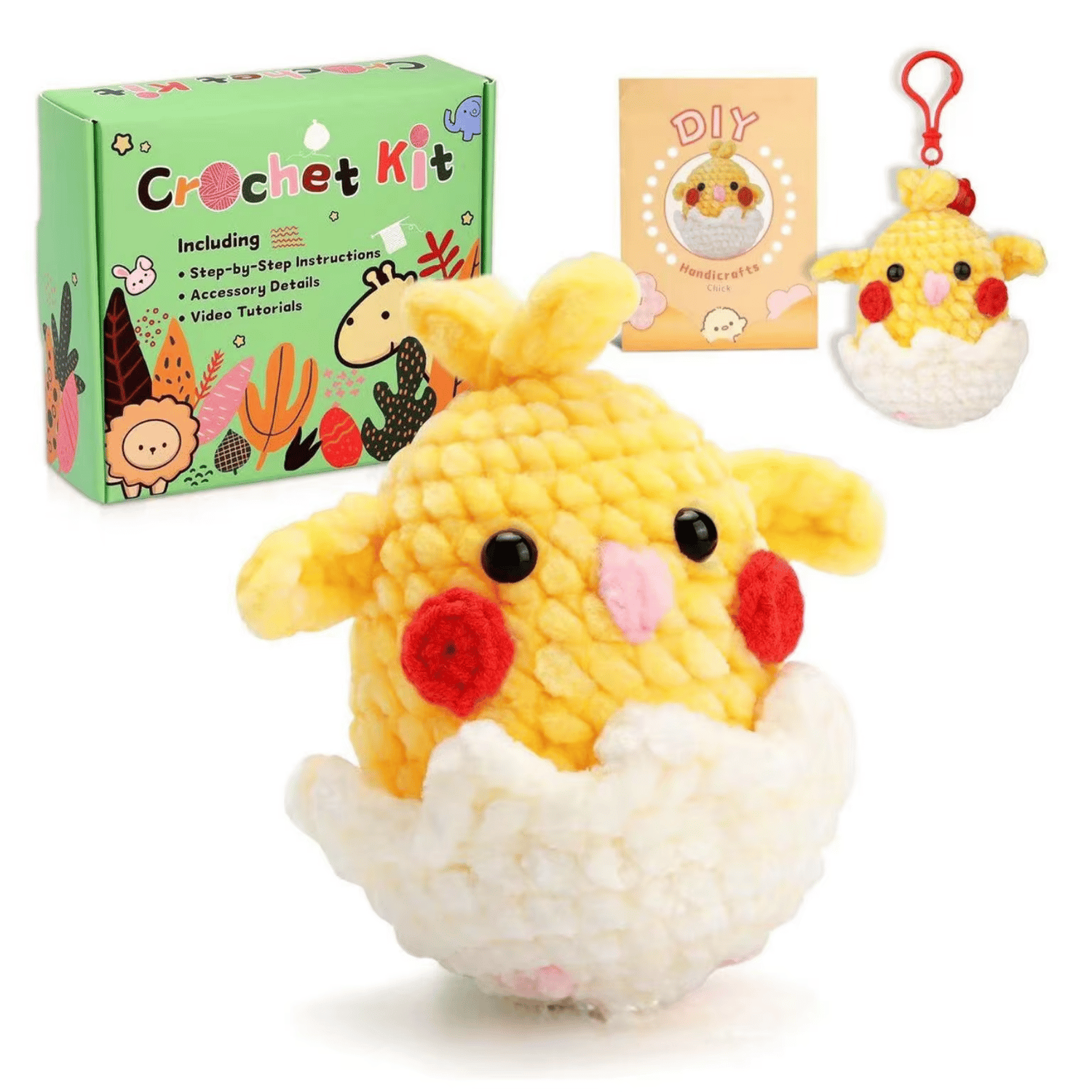 Factory Direct Sell DIY Crochet Animal Doll Coral Chenille Weaving Kit