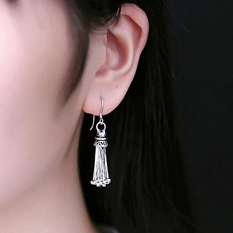 925 Sterling Silver Earrings Fish Hook Earring and Earplugs
