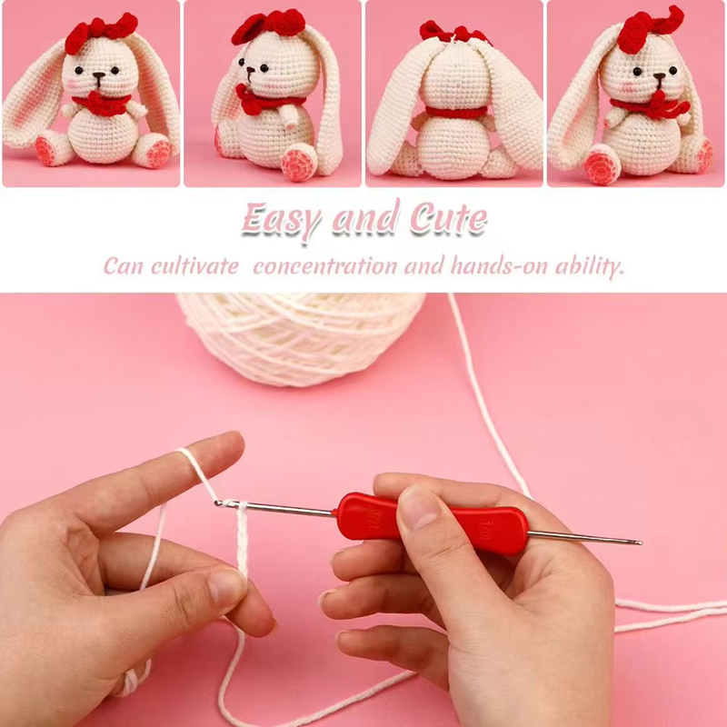 High Quality Crochet Doll Kits Beginner DIY Knitting Plush Rabbit Set