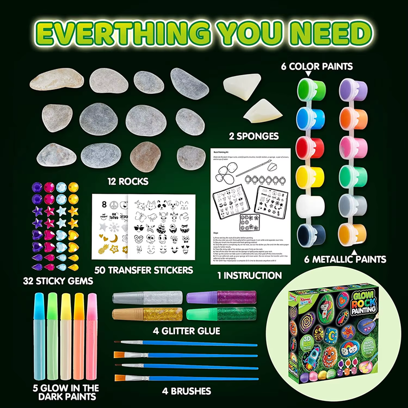 Wholesale Hot Sell DIY Stone Rock Painting Kits