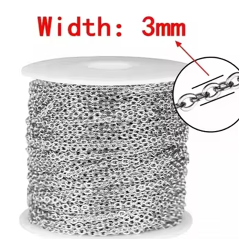 Gold Plated Stainless Steel Cable Chain Roll for DIY Jewelry Findings