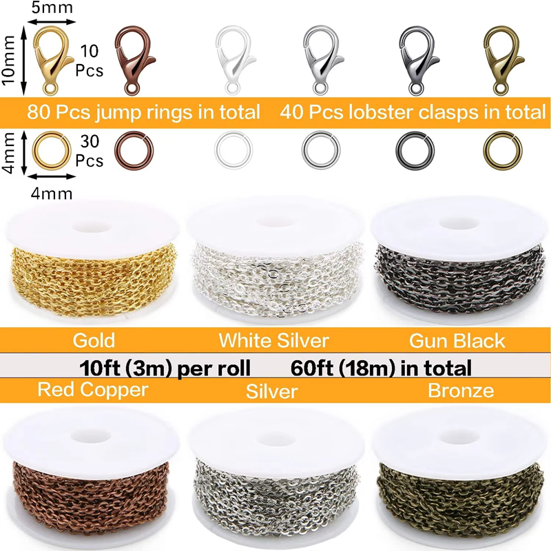 2mm Coloful Connect Metal Chain Cable Chain Jewelry Chain Accessories