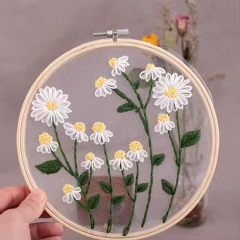 Wholesale Beginner Gauze Embroidery Set DIY Sewing Yarn Material Pack