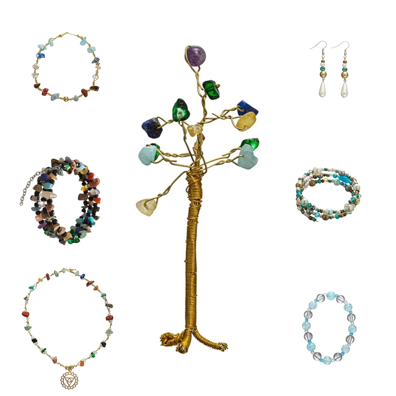 Complete Set Wholesale Sell Irregular Natural Stone Jewelry Kit