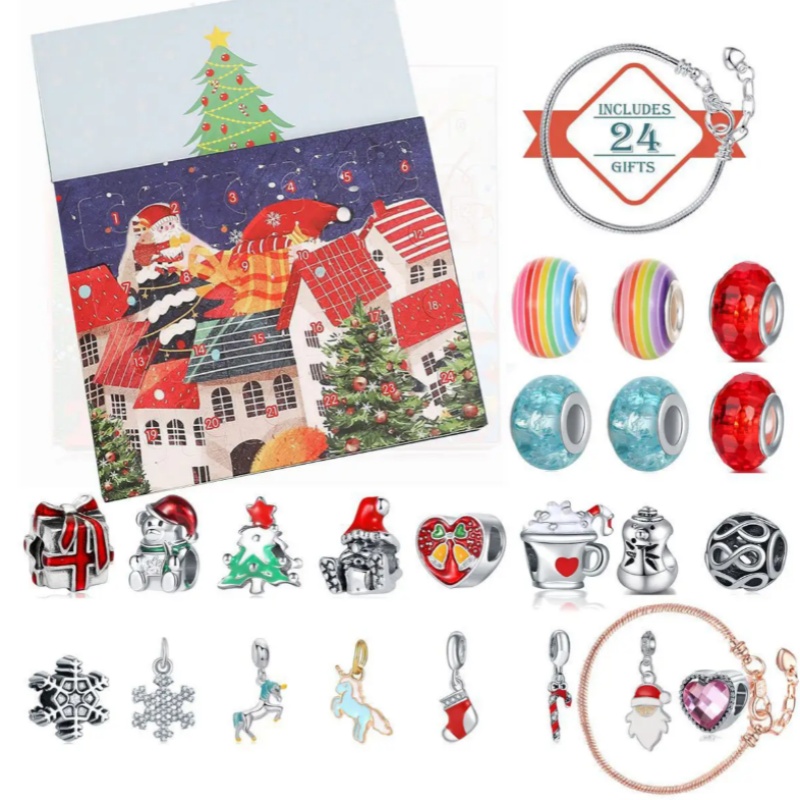 Factory Wholesale Christmas Advent Calendar Fashion Jewelry DIY Kits