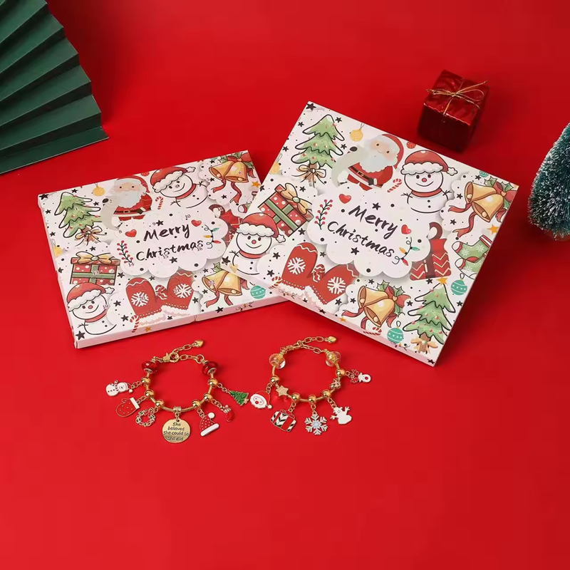 Factory Wholesale Sell Christmas Advent Calendar Jewelry Set