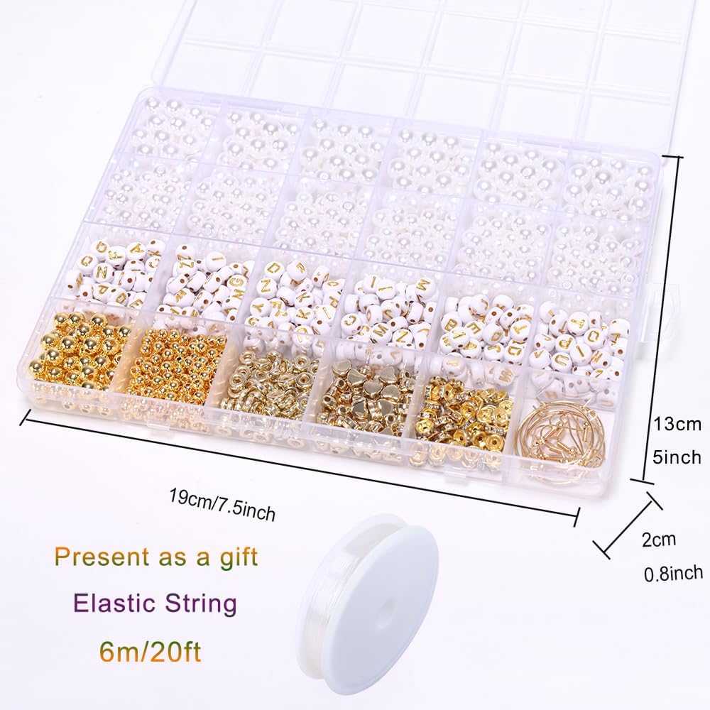 Factory Direct Selling Golden Color Letter Beads Set DIY Make Jewelry