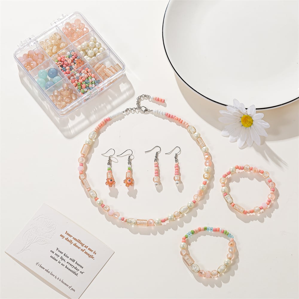 Factory Wholesale 9 Grids Resin Glass Beads Kits
