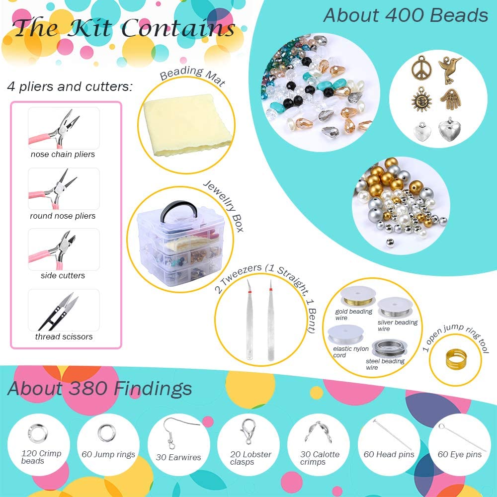 Factory Wholesale Three Layer Box Jewelry Making Kits DIY Jewelry Set