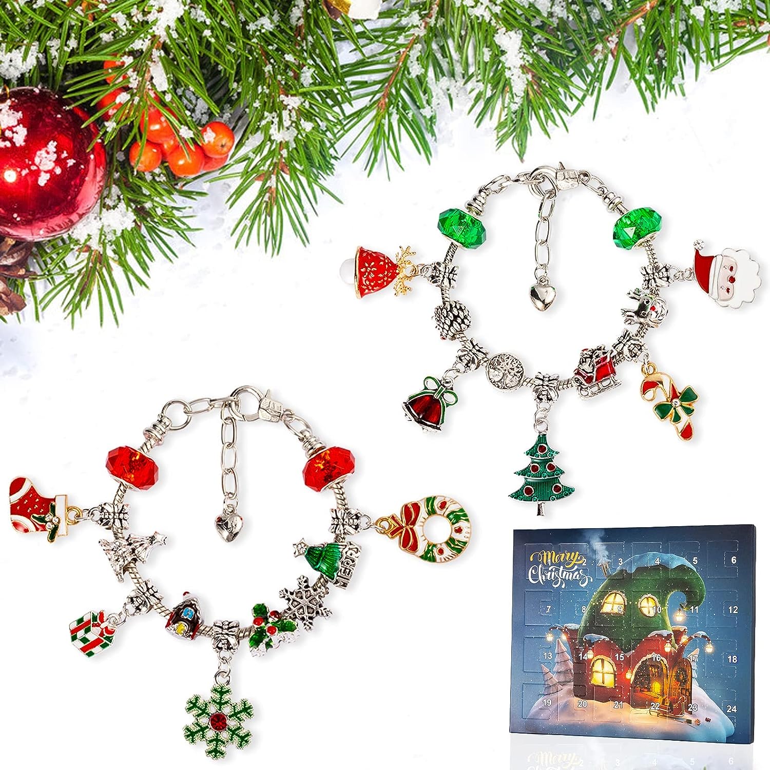 Wholesale Christmas Advent Calendar Jewelry Making DIY Christmas Gifts