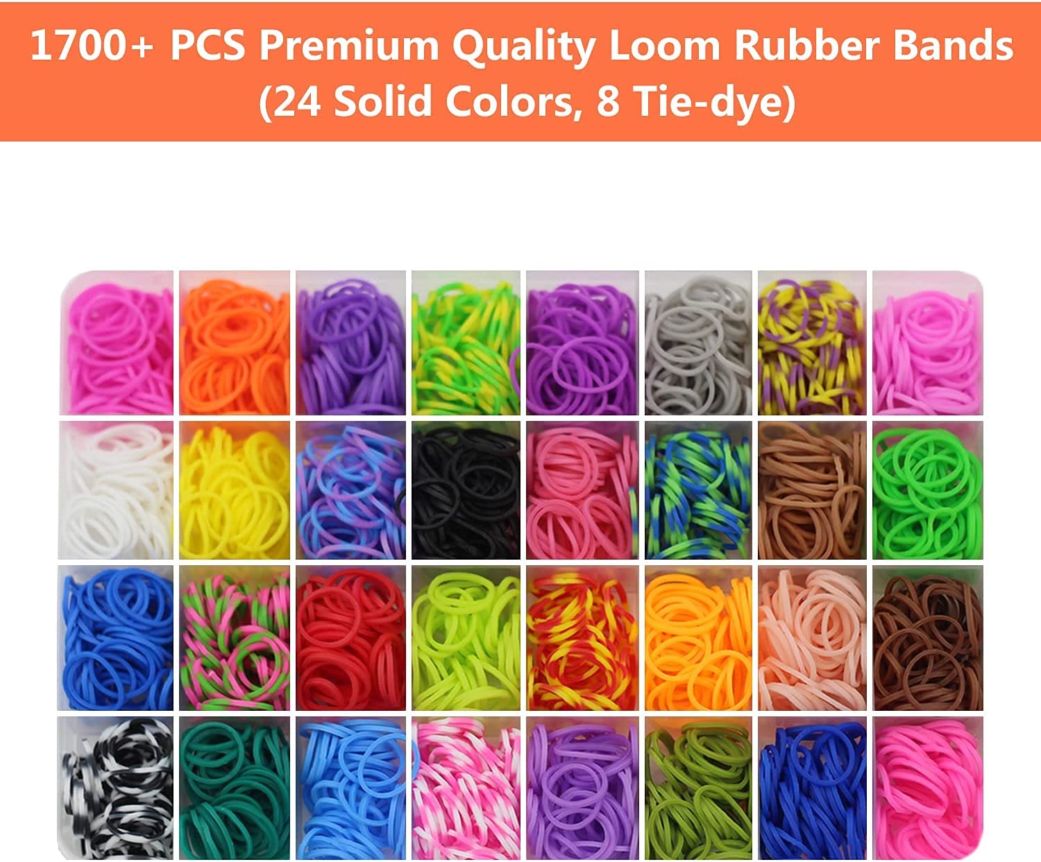 Factory Wholesale Colored Rubber Bands Kits DIY Knit Bracelets Set